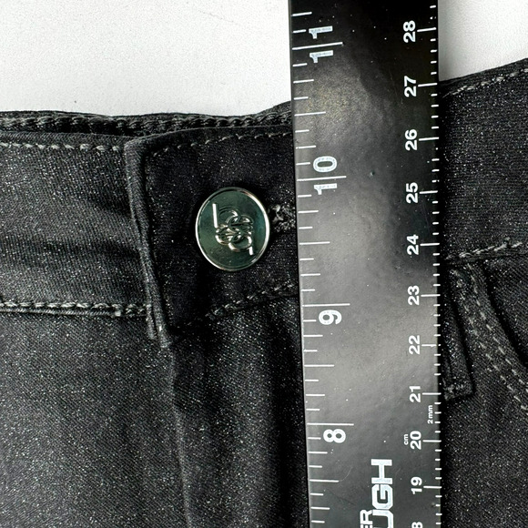 BEBE Women's 26 Black Jeans Sparkle Glitter Skinny Pants Whimsigoth y2k Clubwear - Picture 10 of 11